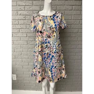 For G and PL Women Multi-Color Jersey T-Shirt Dress with Pockets Size S